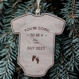 Pregnancy Announcement Ornament Christmas Pregnancy Holiday Pregnancy Announcement Baby's First Christmas 2024 Baby image 4