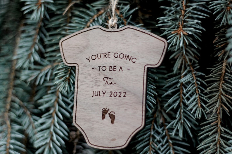 Pregnancy Announcement Ornament Christmas Pregnancy Holiday Pregnancy Announcement Baby's First Christmas 2024 Baby image 4