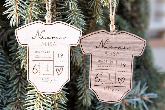 Christmas Stats 2022 Personalized Birth Stats Ornament New Baby Keepsake 2022 | Etsy