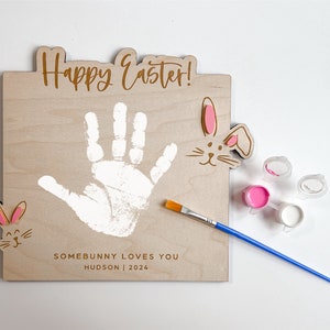 My First Easter Handprint Kit | Easter Basket Girl | Easter Basket Boy | Personalized Easter Basket | Toddler Easter Gifts | Handprint Art