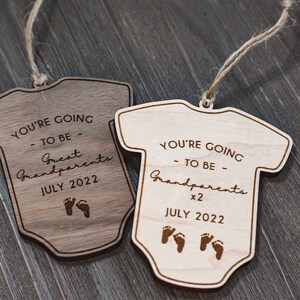 Pregnancy Announcement Ornament Christmas Pregnancy Holiday Pregnancy Announcement Baby's First Christmas 2024 Baby image 2