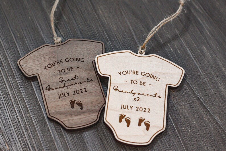 Pregnancy Announcement Ornament Christmas Pregnancy Holiday Pregnancy Announcement Baby's First Christmas 2024 Baby image 2