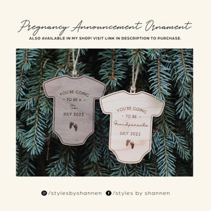 Baby's First Christmas Ornament 2024 Newborn Birth Stats Personalized Baby Keepsake Birth Stats Sign image 5