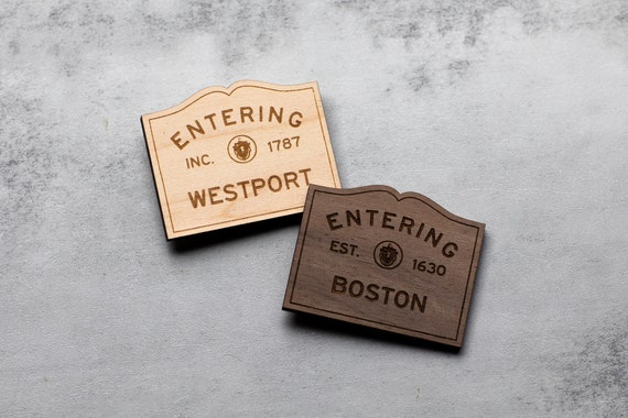 Entering MA Magnet | Entering Massachusetts Hometown Magnet | Custom City/Town Magnet | MA | Mass