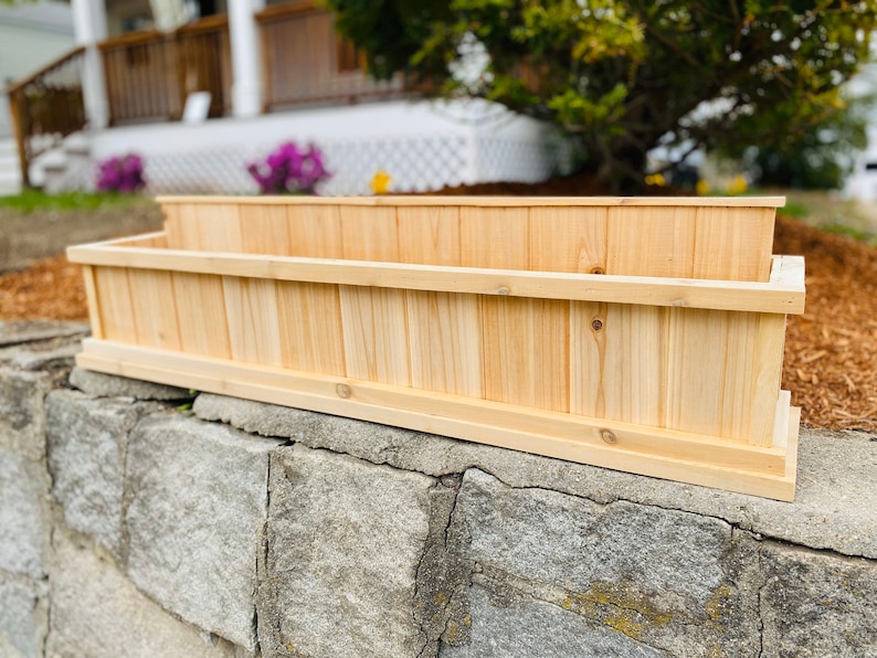 Unfinished Cedar Flower Boxes Etsy