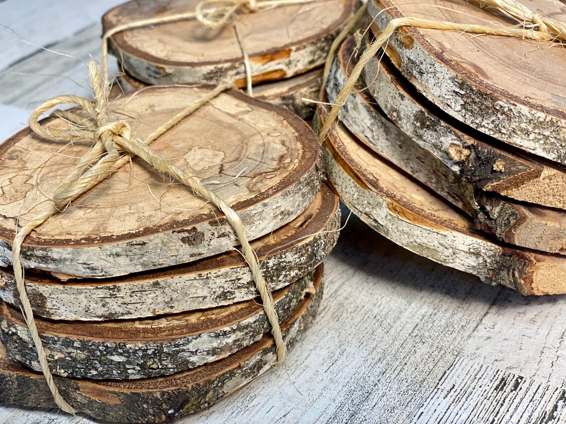 Birch Wood Coasters Etsy