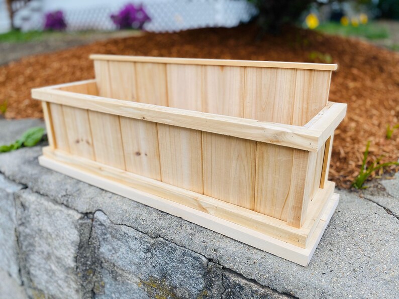Unfinished Cedar Flower Boxes Etsy