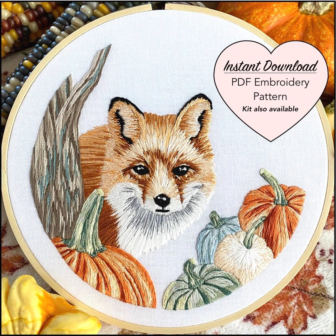 Red Fox Embroidery Pattern, Step-by-step Instructions With Pictures ...