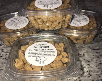 Gourmet All natural Catnip Cat treats healthy -  Baked to order - NO Artificial Preservatives - Gifts - Kitty - Cat Nip Clean Ingredients