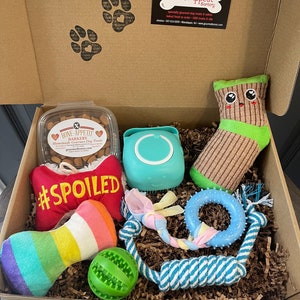 Ultimate Dog New Puppy Parcel Gift Box Gourmet Training Treats  Dog Birthday Grooming Gotcha Day Toys Interactive Ball Pet Gift Welcome Home