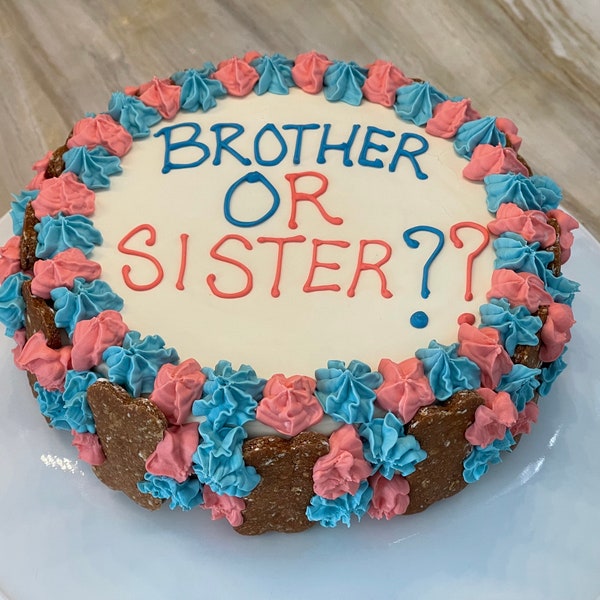 Dog Gender Reveal Cake Etsy
