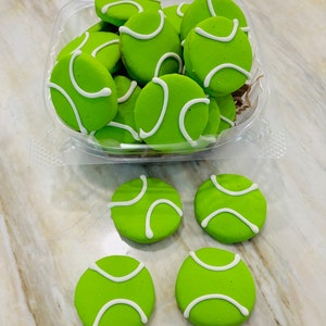 Gourmet Dog Treat Box 16 Pack Mini Tennis Balls Edible Treats Box baked to order Dog Cookies Bones Custom Birthday gift - Bakery Box