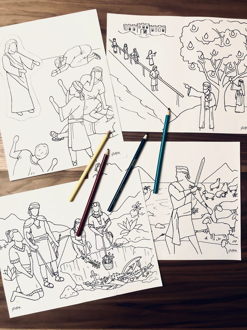 Come Follow Me: Book of Mormon Coloring Pages church of Jesus | Etsy