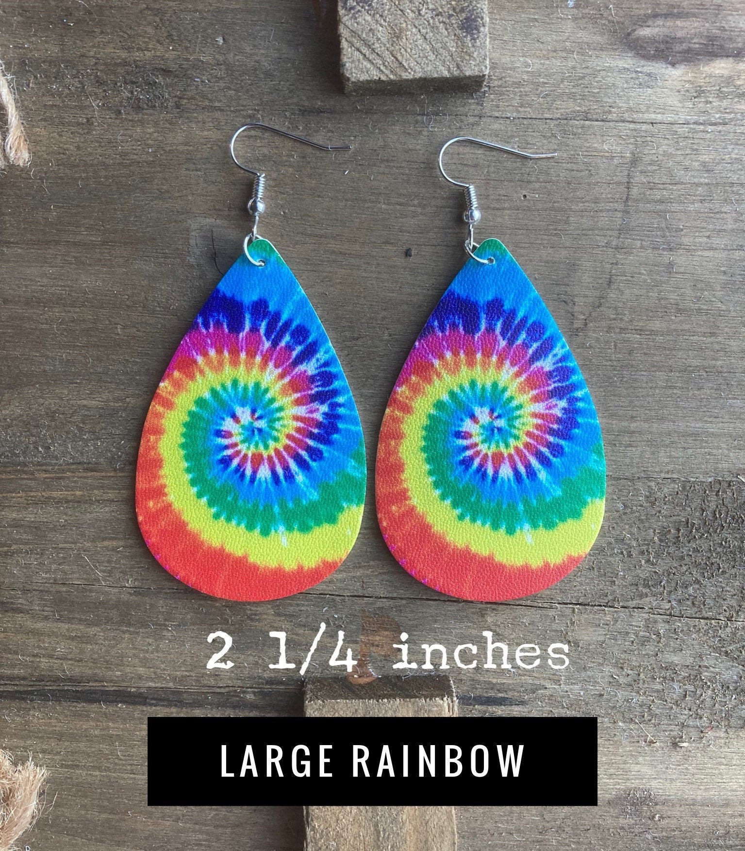 Tie Dye Faux Leather Earrings Tie Dye Earrings Tie Dye Tie Etsy