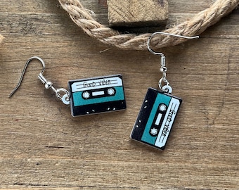 Good Vibes Cassette Tape Earrings, Cassette Tape Earrings, Cassette Earrings, Retro Earrings