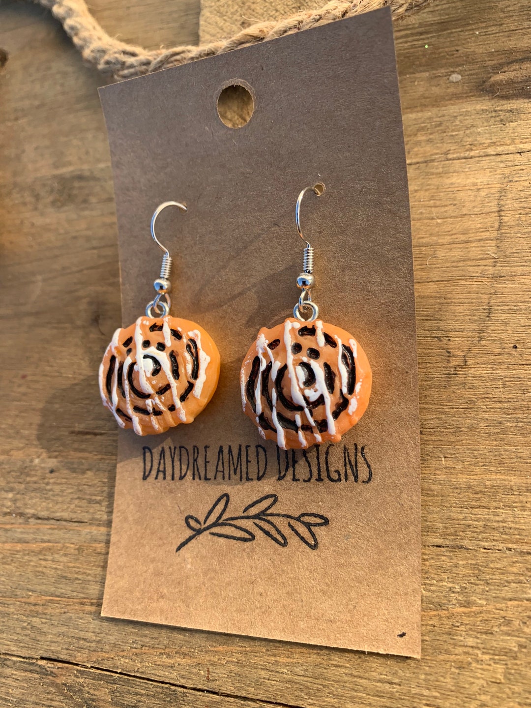 Cinnamon Roll Earrings Food Earrings Cinnamon Bun Earrings Etsy