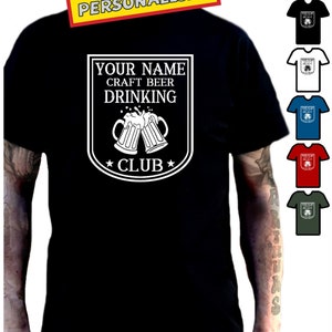 Personalized Craft Beer Drinking Club T-Shirt
