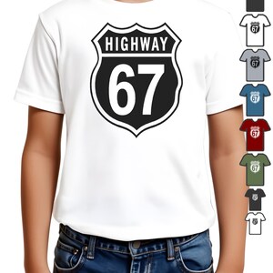Highway 67 T-Shirt – Funny 6 7 Trend Top for Kids and Teens – 67 Meme T Shirt Viral Tee T Shirt Tee Shirt Tshirt Teenager Six Seven Slogan Kids White