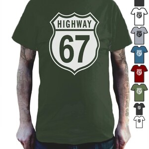 Highway 67 T-Shirt – Funny 6 7 Trend Top for Kids and Teens – 67 Meme T Shirt Viral Tee T Shirt Tee Shirt Tshirt Teenager Six Seven Slogan Green