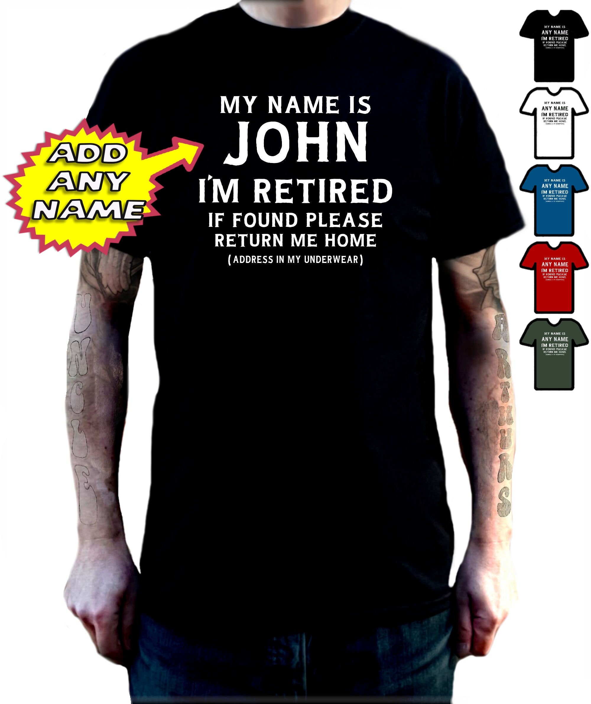 Funny Retirement Tshirt With Personalised Name, Retirement Gift for