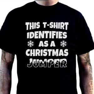 Men's Long Sleeve Cotton T-Shirt - Basic Funny Graphic Tee, Black, Comfort Fit