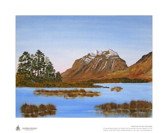 Limited edition giclee print (50), oil painting of Liathach, Torridon, Scottish Highlands, 500mm x 400mm, gift, wall art, print, Scotland