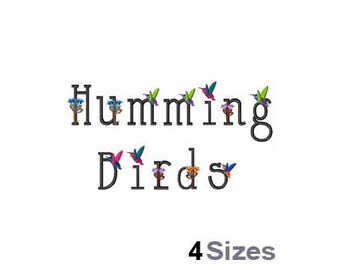 Humming Bird Font -Machine Embroidery Font, Embroidery Alphabet, Embroidery Designs, Embroidery Patterns, Embroidery Files, Instant Download