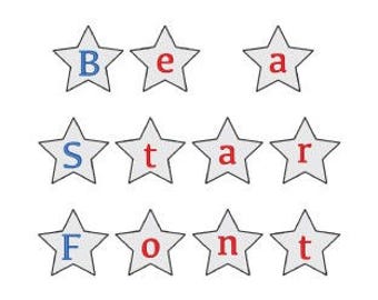 Star Font - Machine Embroidery Font, Embroidery Alphabet, Embroidery Designs, Embroidery Patterns, Embroidery Files, Instant Download
