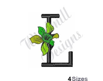 Iris Font Letter L Machine Embroidery Design, Embroidery Designs, Machine Embroidery, Embroidery Patterns, Embroidery File, Instant Download