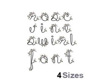 Rose Vine Swirl Font -Machine Embroidery Font, Embroidery Alphabet, Embroidery Download, Embrilliance, Instant Download, Embroidery Files