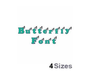 Butterfly Font - Machine Embroidery Font, Embroidery Alphabet, Embroidery Patterns, Embroidery Files, Instant Download, Embrilliance