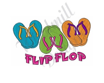 Flip Flop - Machine Embroidery Design, Embroidery Designs, Machine Embroidery, Embroidery Patterns, Embroidery Files, Instant Download