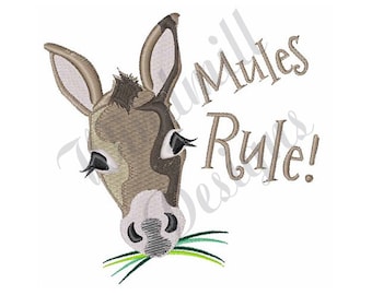 Mules Rule - Machine Embroidery Design, Embroidery Designs, Machine Embroidery, Embroidery Patterns & Files, Instant Download