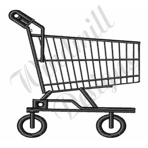 Einkaufswagen - Maschine Stickerei Design, Stickerei Designs, Maschine Stickerei, Stickmuster, Stickdateien, sofortiger Download