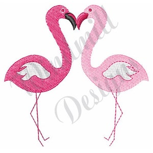 Love Bird Flamingos - Machine Embroidery Design, Embroidery Designs, Embroidery, Embroidery Patterns, Embroidery Files, Instant Download