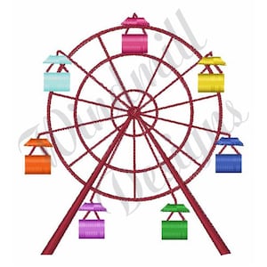 Ferris Wheel - Machine Embroidery Design, Embroidery Designs, Machine Embroidery, Embroidery Patterns, Embroidery Files, Instant Download