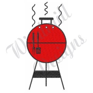 Red Bbq Grill - Machine Embroidery Design, Embroidery Designs, Machine Embroidery, Embroidery Patterns, Embroidery Files, Instant Download
