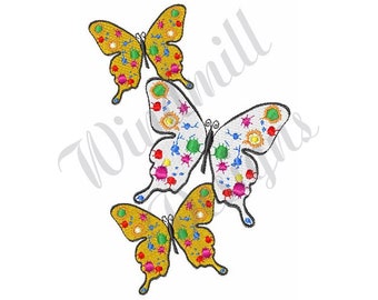 Butterflies - Machine Embroidery Design, Embroidery Designs, Machine Embroidery, Embroidery Patterns, Embroidery Files, Instant Download