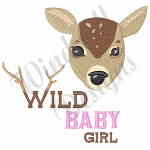 Wild Baby Girl - Machine Embroidery Design, Embroidery Designs, Machine Embroidery, Embroidery Patterns, Embroidery Files, Instant Download