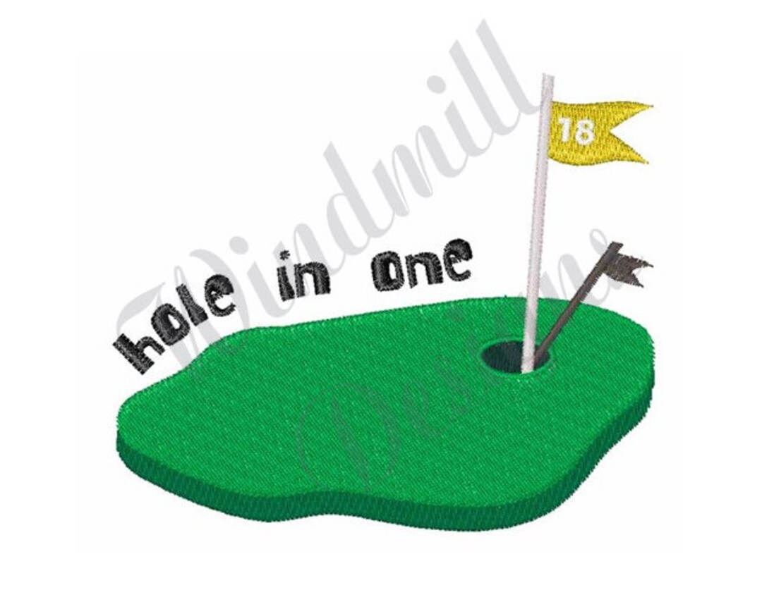 Golf Hole in One machine Embroidery Design, Embroidery Designs, Machine