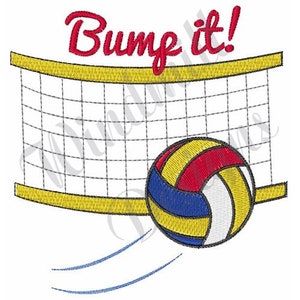 Volleyball Bump It Machine Embroidery Design, Embroidery Designs, Machine Embroidery, Embroidery Patterns, Embroidery File, Instant Download