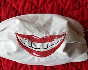 Smiling Mouth With Teeth - Machine Embroidery Design, Embroidery Designs, Embroidery Patterns, Embroidery Files, Instant Download