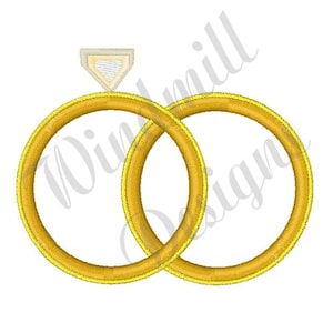 Wedding Rings - Machine Embroidery Design, Embroidery Designs, Machine Embroidery, Embroidery Patterns, Embroidery Files, Instant Download