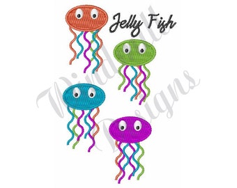 Jelly Fish - Machine Embroidery Design, Embroidery Designs, Machine Embroidery, Embroidery Patterns, Embroidery Files, Instant Download