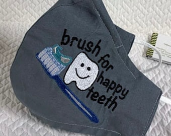 Brush Your Teeth - Machine Embroidery Design, Embroidery Designs, Embroidery Patterns, Embroidery Files, Instant Download