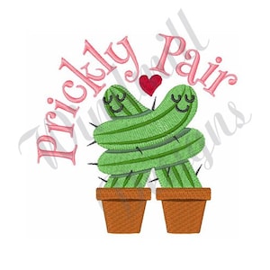 Hugging Cactus Plants  - Machine Embroidery Design, Embroidery Designs, Machine Embroidery, Embroidery Patterns & Files, Instant Download