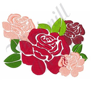 Beautiful Roses - Machine Embroidery Design, Embroidery Designs, Machine Embroidery, Embroidery Patterns, Embroidery Files, Instant Download