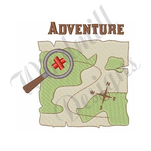 Treasure Map Adventures - Machine Embroidery Design, Embroidery Designs, Machine Embroidery, Embroidery Patterns & Files, Instant Download