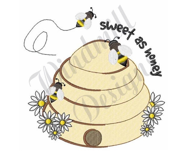 Sweet as Honey Beehive Machine Embroidery Design Embroidery Etsy