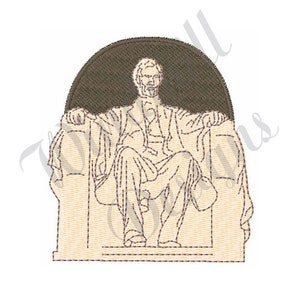 The Lincoln Memorial - Machine Embroidery Design, Embroidery Designs, Embroidery Patterns, Embroidery Files, Instant Download